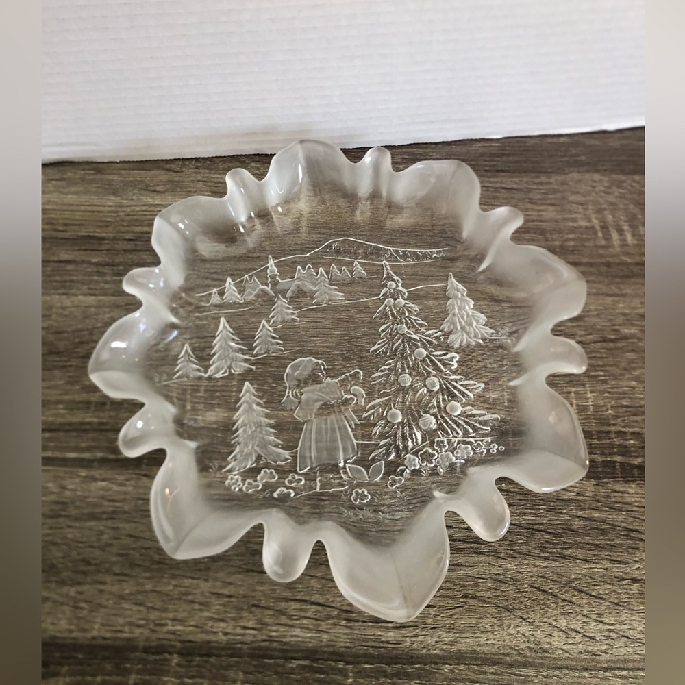 Vtg Mikasa Winter Scene Platter